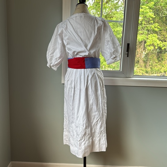 Vintage 80’s Albert Nipion white cotton cottagecore dress w/sash EVC size Small - Picture 3 of 17